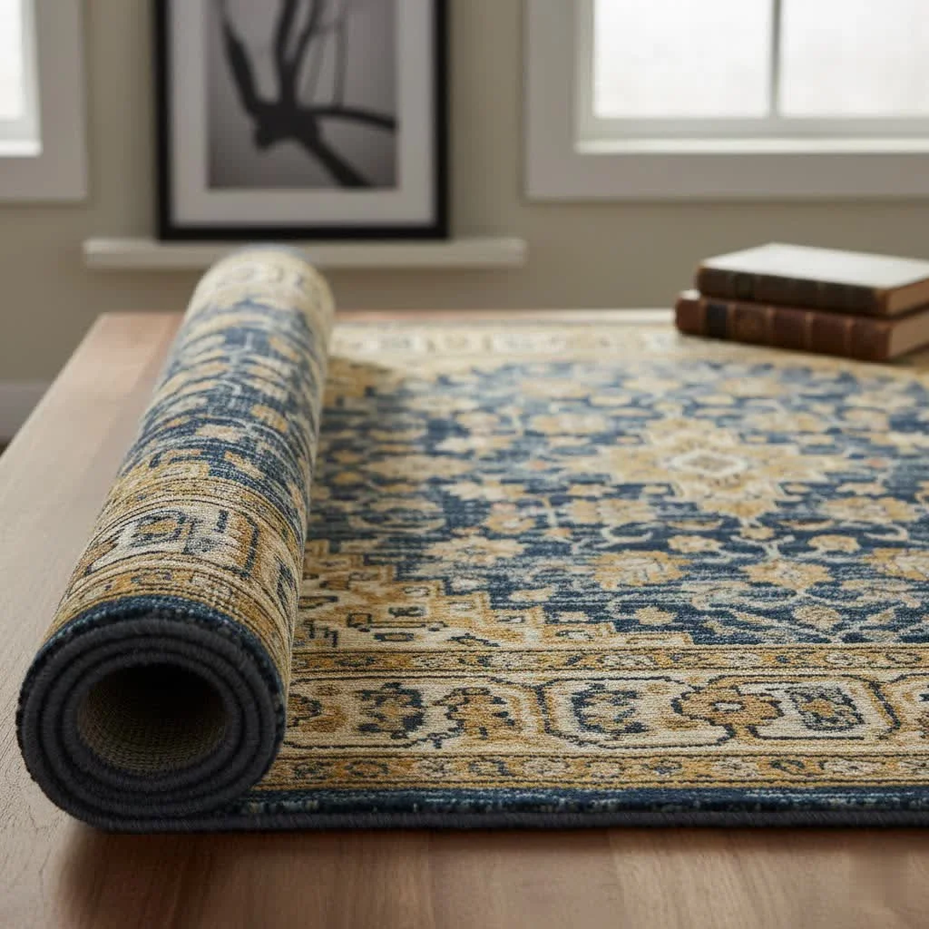Plush carpet rug in a modern living room