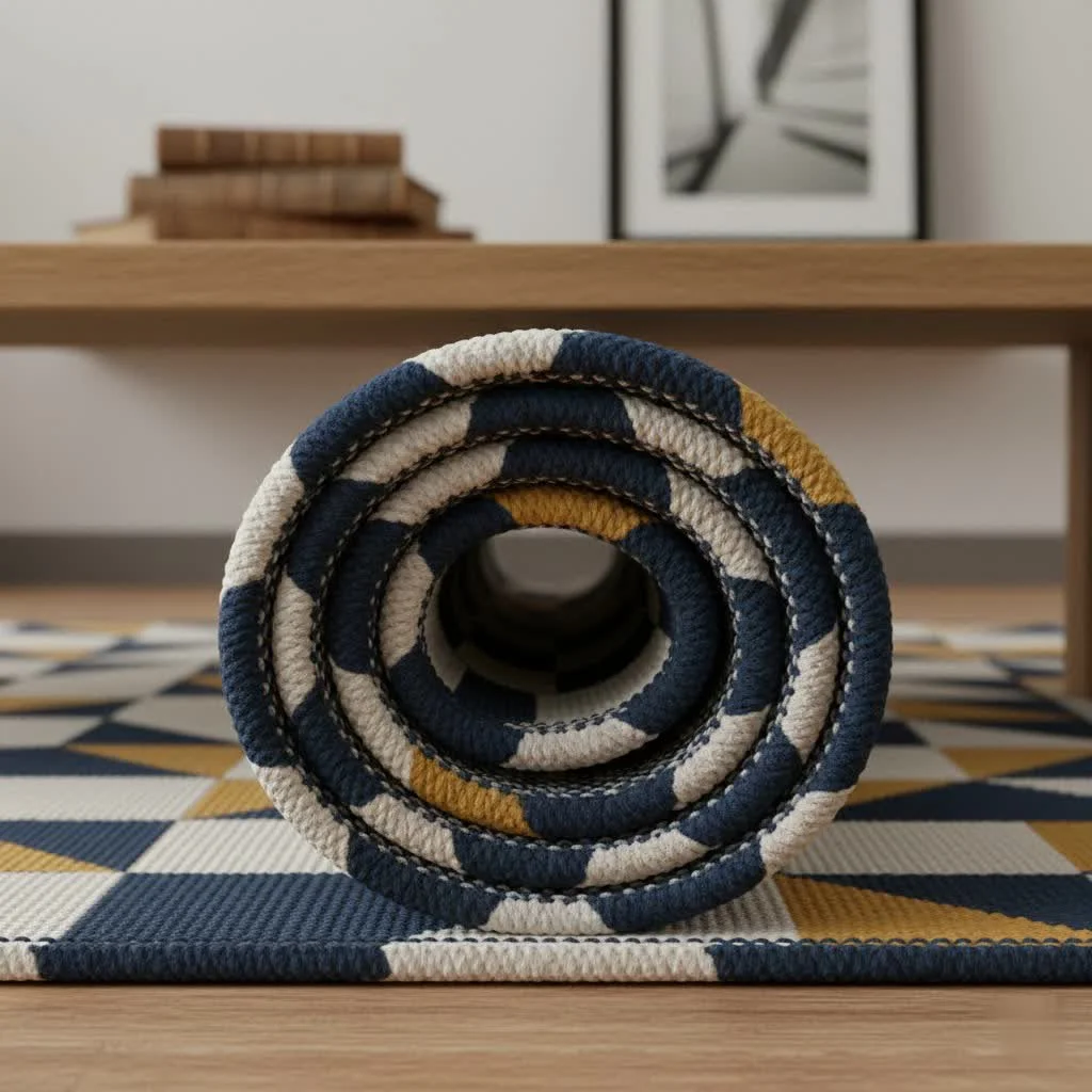 Rug pad protecting hardwood floor