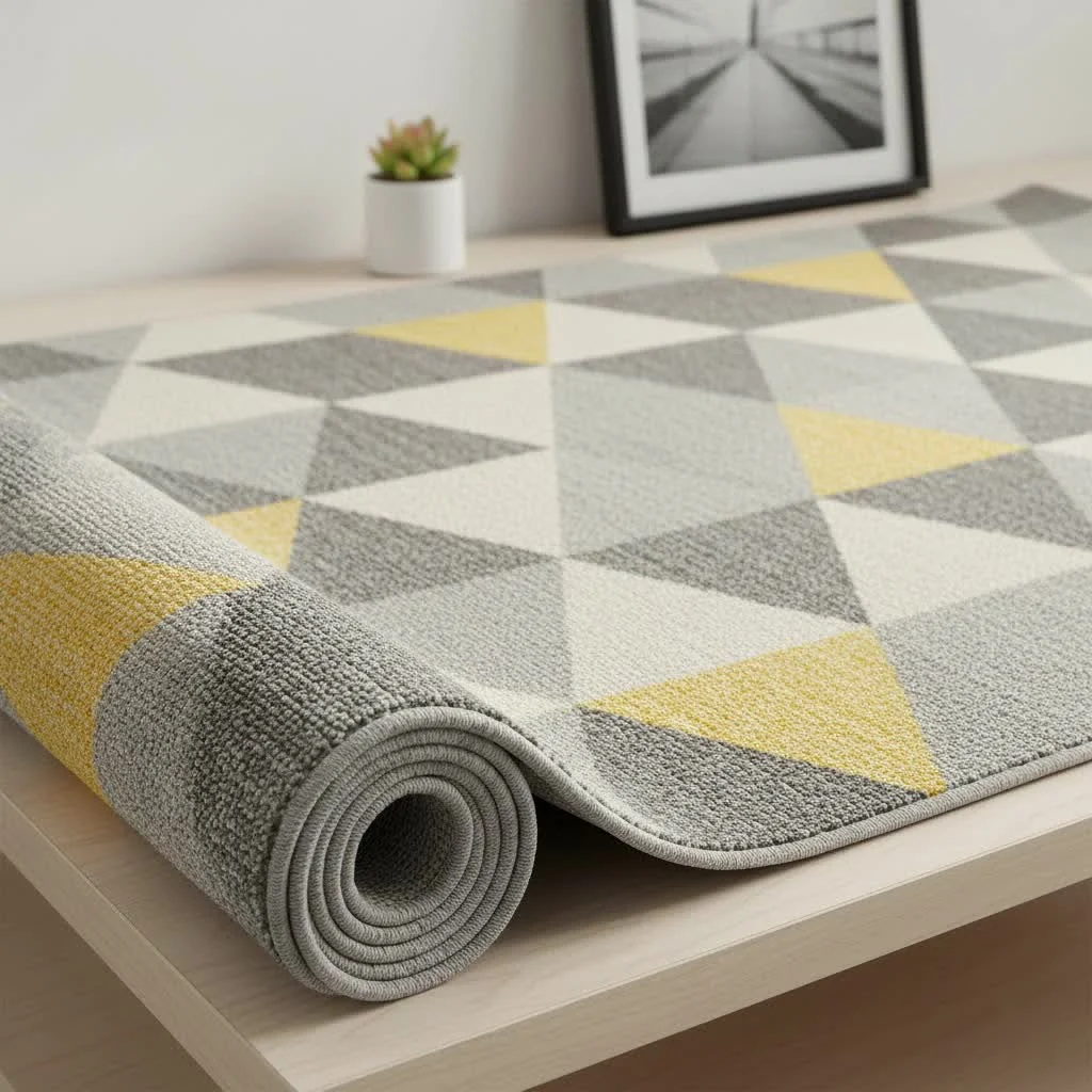 Elegant wool carpet in a modern living room