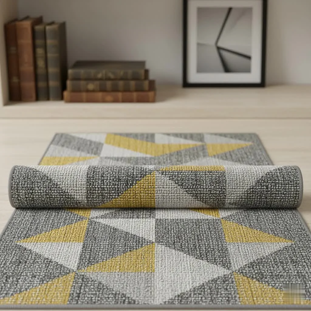 Large area rug in a modern living room