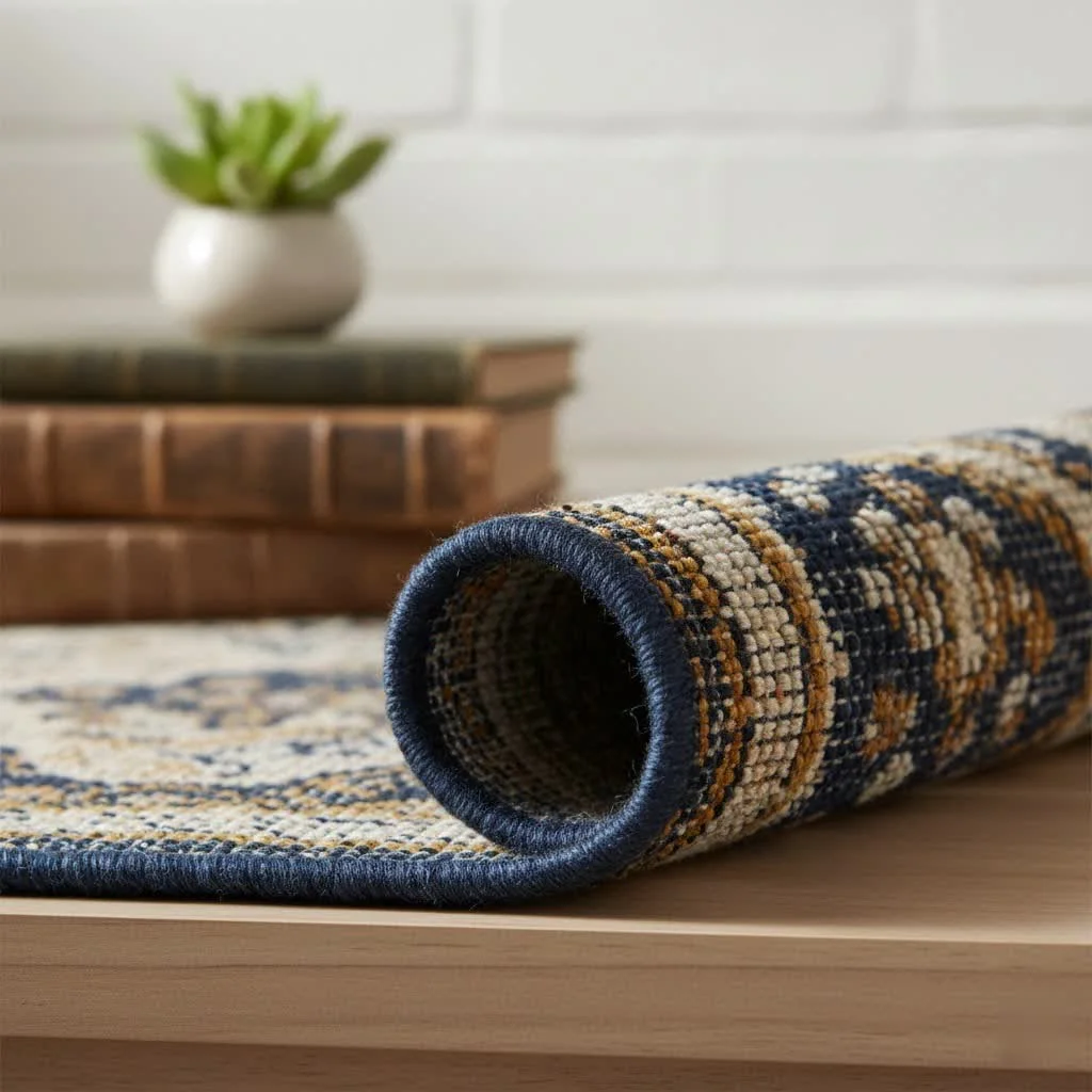Non-slip rug pad preventing rug movement